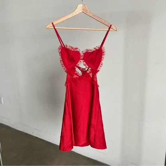 For Love And Lemons Red Mini Dress - Picture 2 of 9